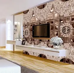 Высокое качество 3D Мода кофе Обои Home Decor Кирпич Обои Для Спальни гостиной Телевизор Диван Фон Стены