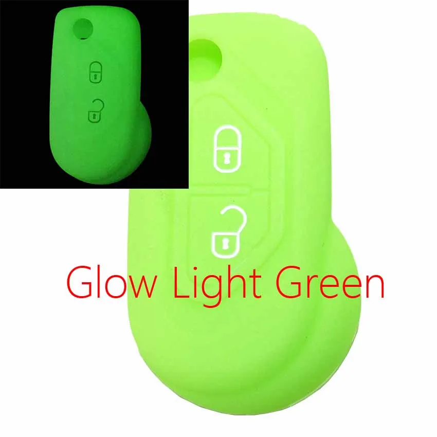 MICOCHE Флип Ключа автомобиля брелок для ключей с кожаной крышкой чехол подходит для Citroen DS3 DS 3 чехол для ключей от автомобиля протектор - Название цвета: Glow Light Green