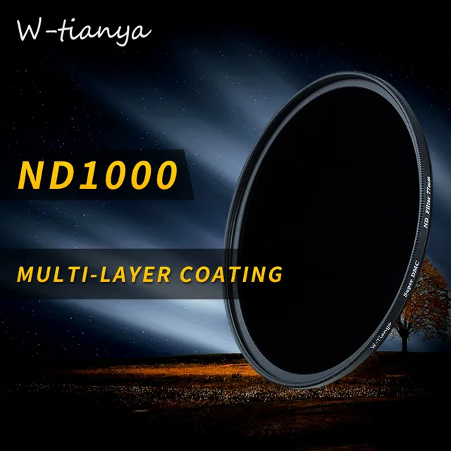 Best Offers Wtianya  Multi-coating nd1000 77 82mm 10.Step nd3.0 filter 40.5 43 46 58 67 72mm glass Neutral Density filter low color shift 