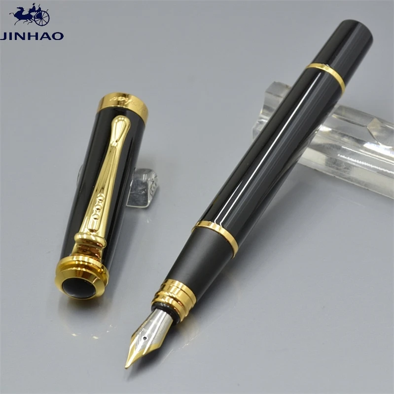 Классическая Роскошная ручка JINHAO 500 с черным фонтаном канцелярские