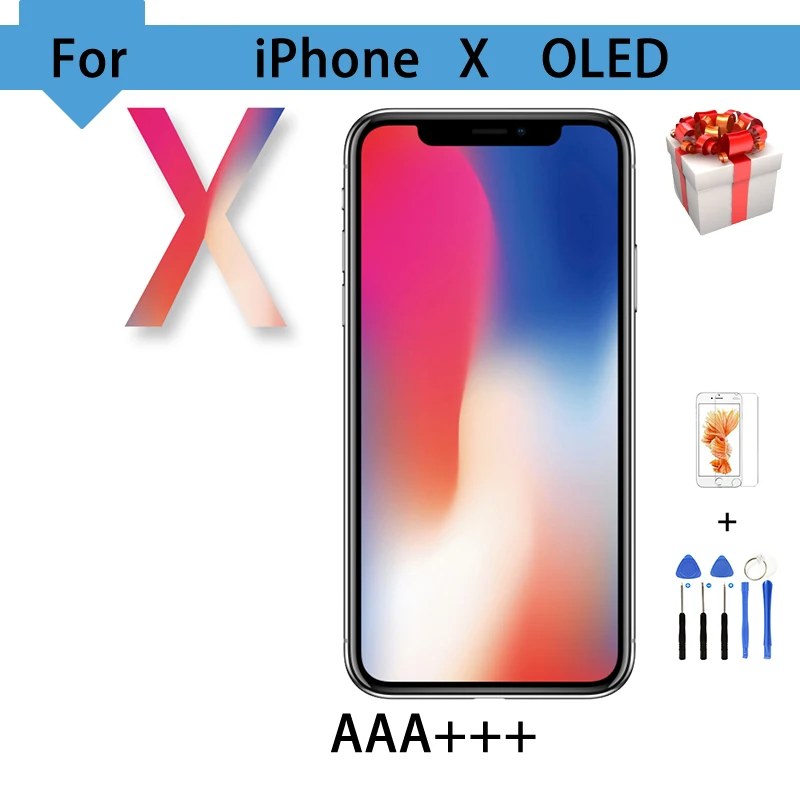 

AAA+++ Quality For iPhone X LCD Display OLED TFT Touch Screen Display Replacement No Dead Pixel Free Shipping