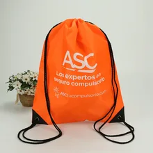 Заказные Дешевые полиэфирные сумки на шнурке/оптовые сумки на шнурке с печатью логотипа