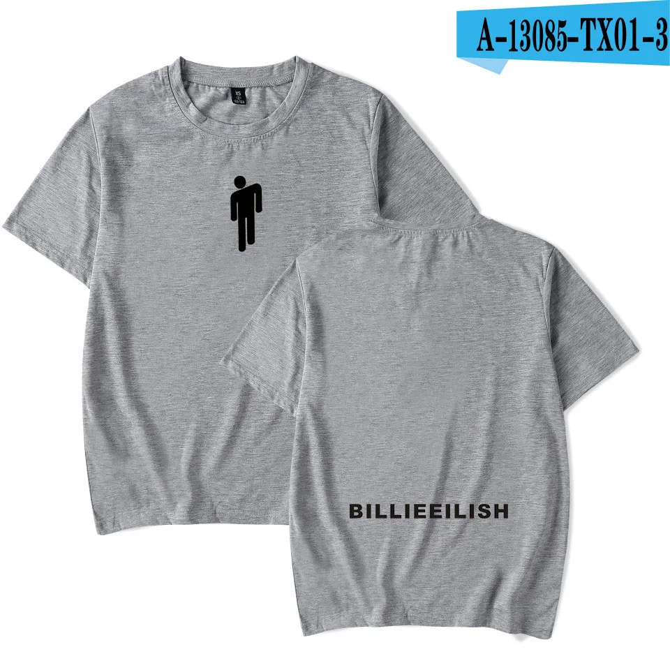 Billie Eilish/уличная футболка в стиле хип-хоп Harajuku/Повседневная футболка с круглым вырезом и короткими рукавами для мальчиков и девочек футболка унисекс Billie Eilish - Цвет: 011