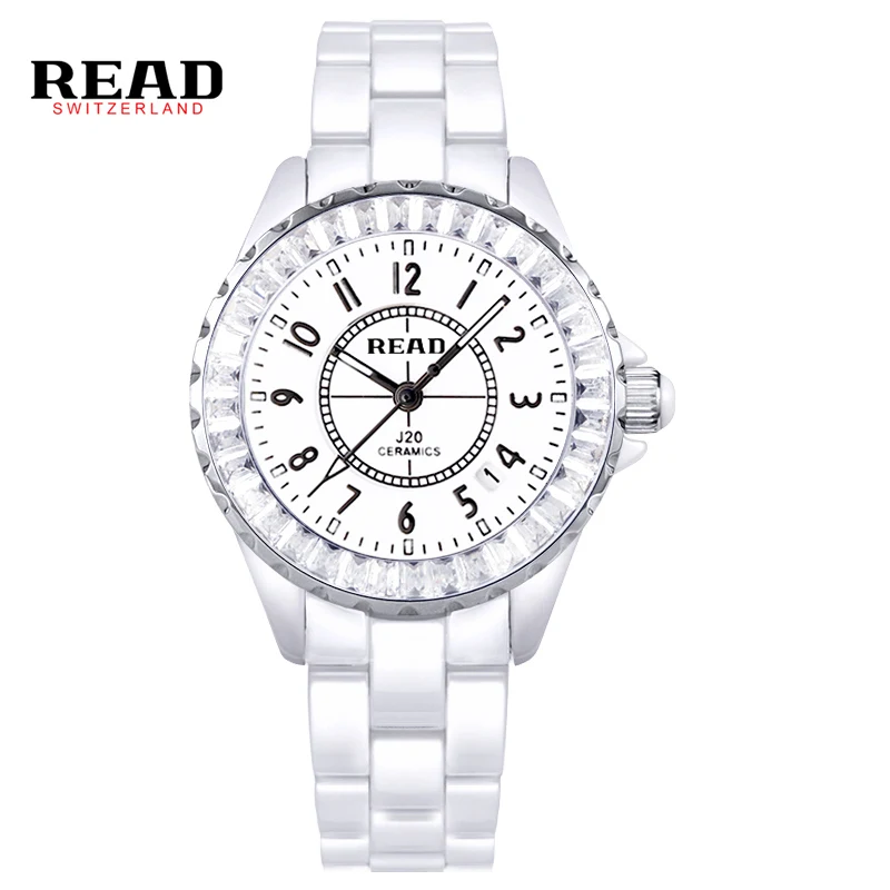 

READ watch students Korea fashion watch waterproof quartz watches ceramic table R3002