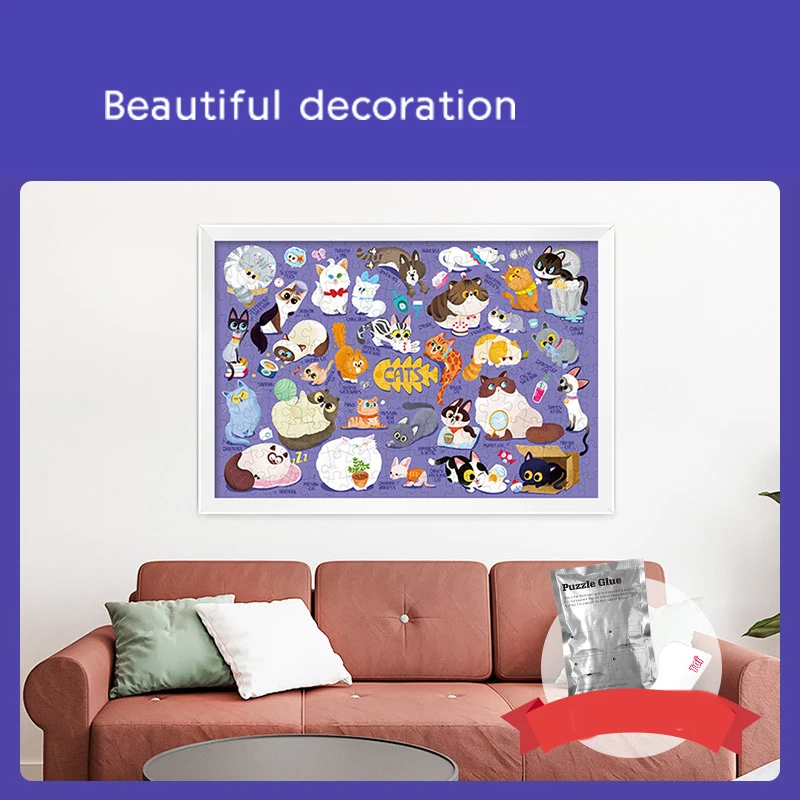 

200 pieces cats dogs dogs paper puzzle children puzzle early education toys girls boys intellectual development