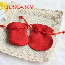30 шт./лот 11,5x14,5 см Двусторонняя имитация оленьей шкуры мягкие красные бархатное замшевое сумки для упаковки ювелирных изделий подарочные пакеты