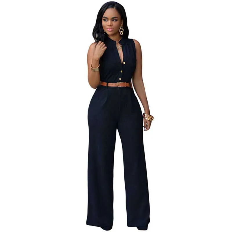

8 Colors Rompers Womens Jumpsuit 2019 Summer Overalls Colombian Sashes Wide Leg Jumpsuits Vetement Femme Playsuit Plus Size XXL