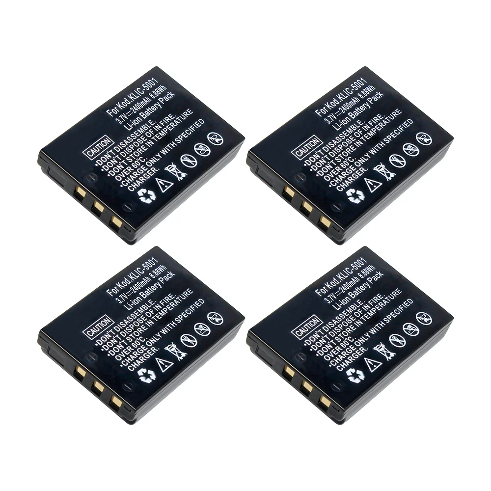 KLIC 5001 KLIC5001 DBL50 (4x аккумулятор и зарядное устройство) для Kodak Easyshare P712 P850 P880 DX6490 DX7440