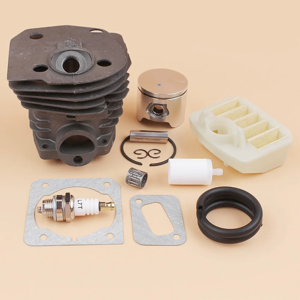 Billig 44mm Zylinder Kolben Lager Luftfilter Dichtung Kit Für HUSQVARNA 353 350 346 346XP 351 JONSERED 2150 2152 2153 2149 kettensägen