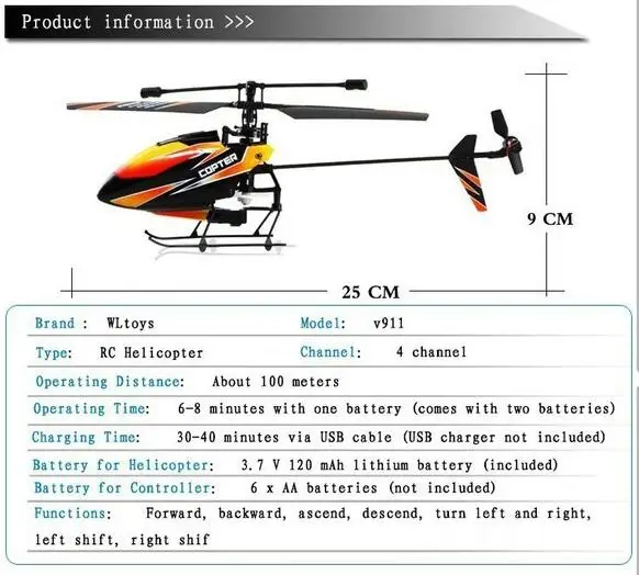 С двумя батареями) WLtoys V911-Pro(V911-2) 4CH RC вертолет с гироскопом 2,4 ГГц электрическая игрушка для детей RTF