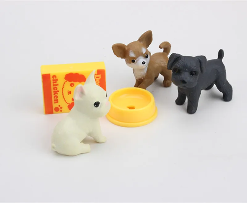 Ролевые игры собака животное фигурка игрушки милашки магазин собак забота собака модель продукты игрушки Детский подарок