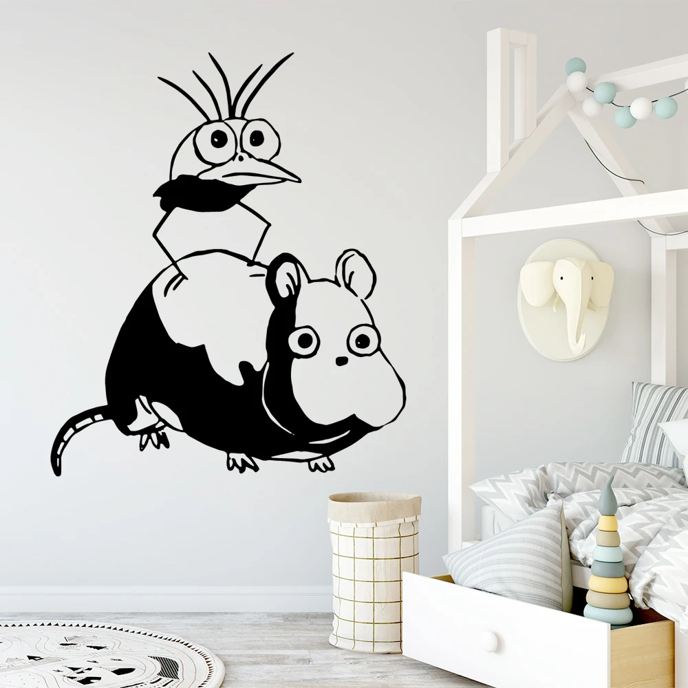 

Cute rabbit Wall Stickers Decorative Sticker Home Decor For Baby's Rooms Waterproof Wall Art Decal Living Room Mural muursticker