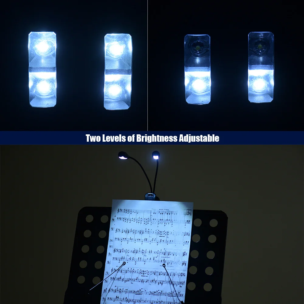 Двойные рычаги музыкальная лампа со стойкой светодиодный зажим на лампы для чтения защита глаз лампа для игры на фортепианной гитаре