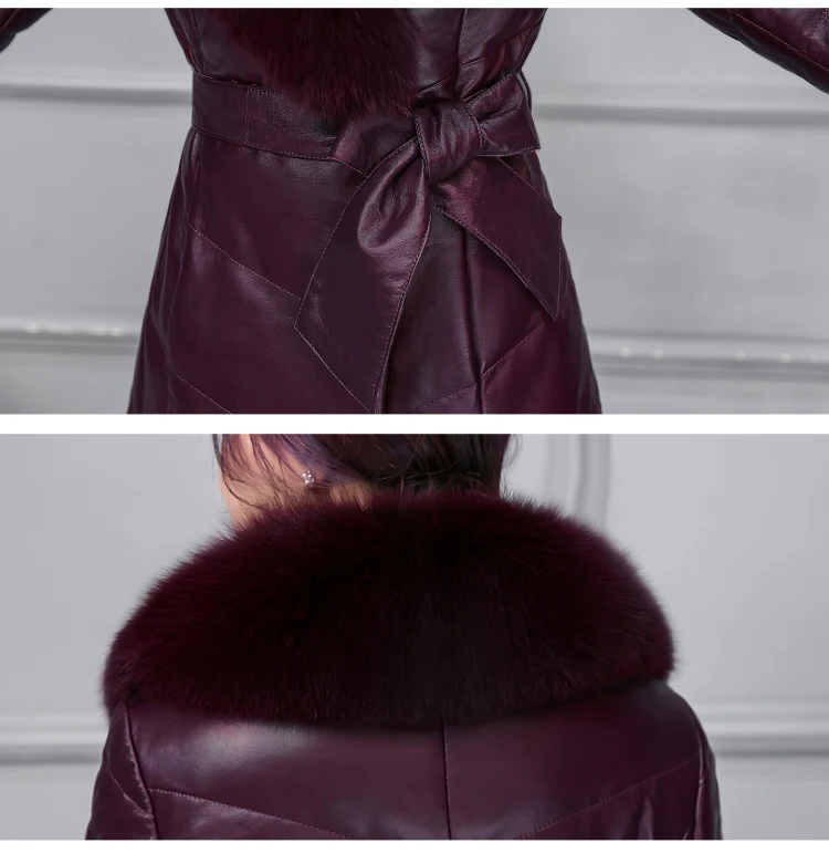 Теплое пальто из искусственной овчины размера плюс 4XL, зимняя женская кожаная куртка высокого качества с меховым воротником, теплое Женское пальто, приталенное модное пальто Parker