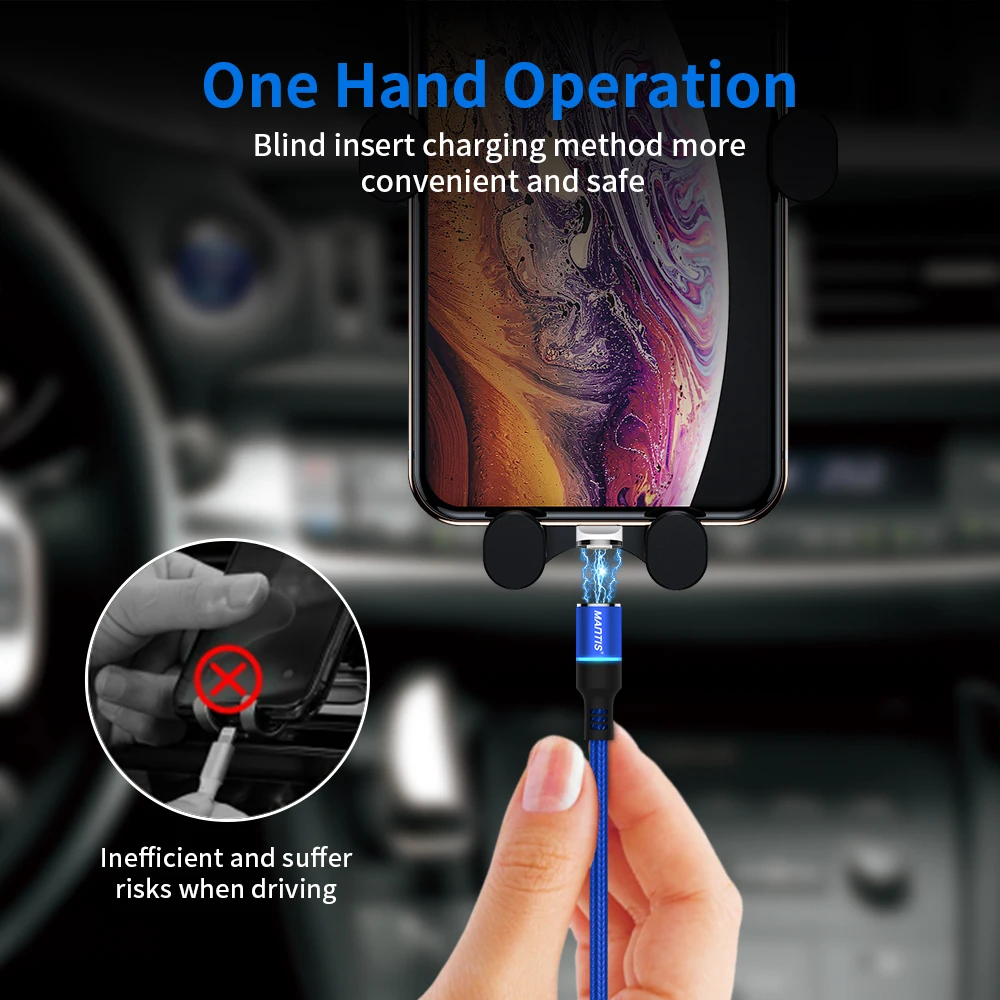 Магнитный кабель MANTIS 3A для iPhone 11 Pro Xs Max Xr X 8 7 6 6s 5 5S Se iPad Mini зарядный usb провод