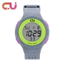 Fashion CU Brand Sports Watch Alarm Military Digital LED Watches For Men and Women Multifunctional Casual Wristwatches New 2017