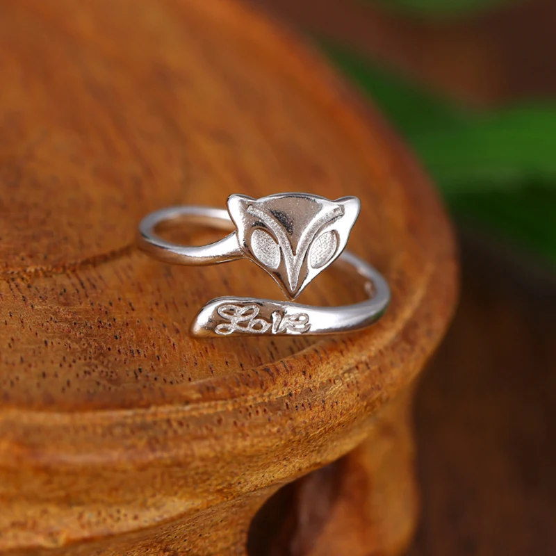 2016 Hot Sale 925 Sterling Silver Ring Cute Fox Open For Women Gift Jewelry Hypoallergenic Sterling-silver-jewelry | Украшения и