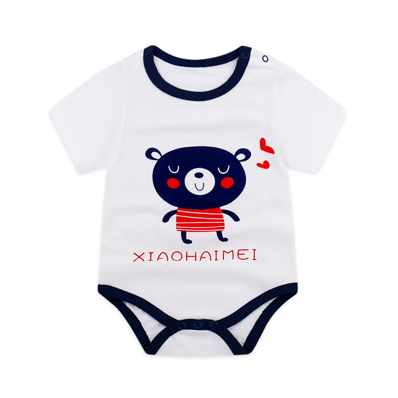 

1pcs newborn baby bodysuits short sleeves baby clothes O-neck 0-12M baby Jumpsuit Cotton baby clothing Infant rompers