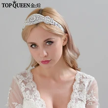 TOPQUEEN H284 элегантные свадебные повязки на голову свадебные аксессуары для волос со стразами и opals свадебные головные уборы Свадебные аксессуары для волос