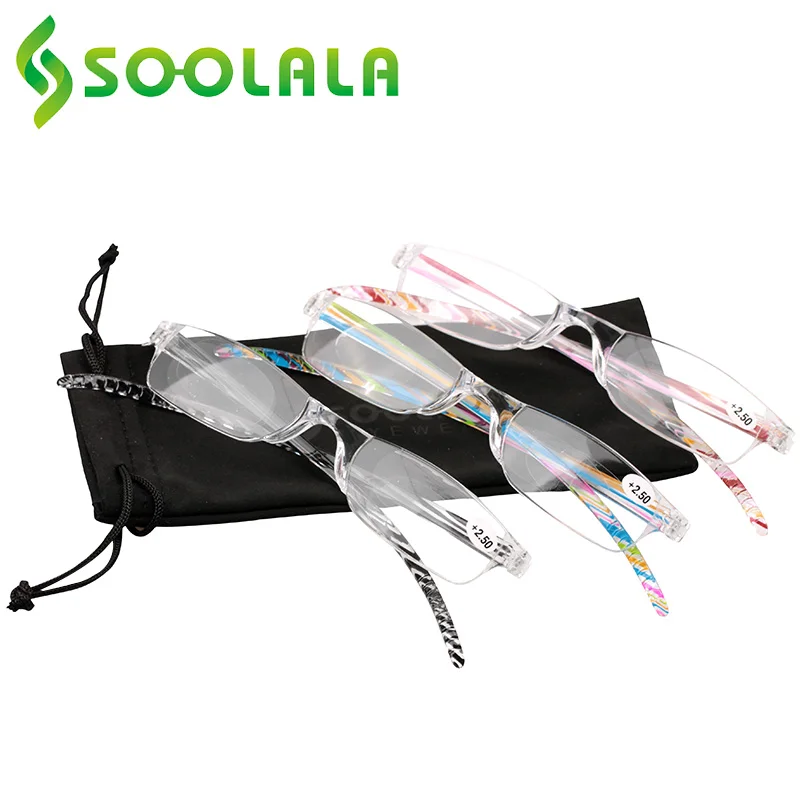 

SOOLALA New Brand Reading Glasses Women Men Oculos de Grau Glasses Reader Colorful Plastic Frame Degree +1.0 to +4.0 Diopter