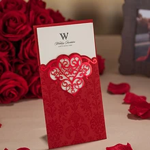 Свадебные приглашения карты на заказ Печать Сладкая Китайская Красная свадьба карты персонализированные приглашения карты(200 шт./лот