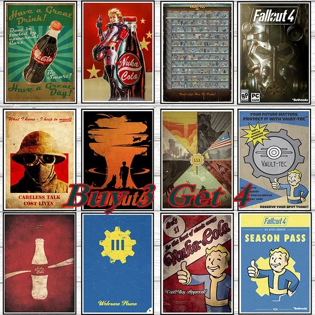 Fallout 3 4 Game Poster Home Furnishing Decoration Highend Coated Paper Drawing Core Wall Fallout 3 4 Game Poster Home Furnishing Decoration Highend Coated Paper Drawing Core Wall