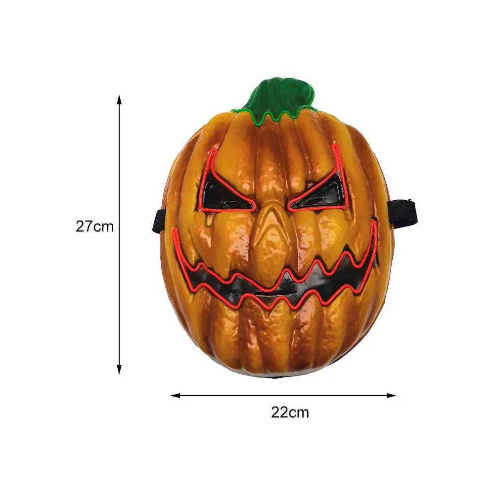 Форма Тыква на Хэллоуин светящаяся маска для мужчин и женщин персональная Карнавальная ночь карнавальный шар вечерние забавные светодиодные маски