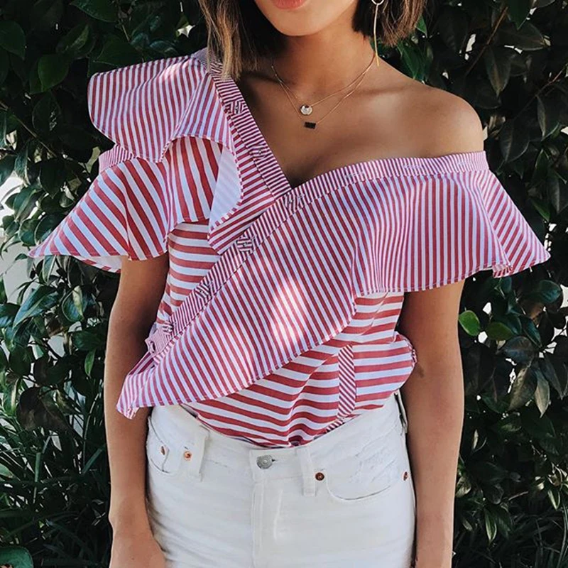 

SP Women Striped Tops Blouses