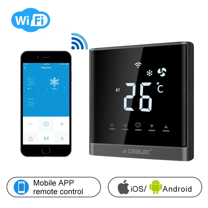 

Temperature Regulator Central Air Conditioner WIFI Thermostat APP Control Temperature AE-668-K Touch Screen LED