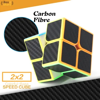 

2x2 Carbon Fiber Sticker Magic Cube Speed 2x2x2 cube 2*2*2 Puzzle Professional Magico Cubo Toy For Children Gift