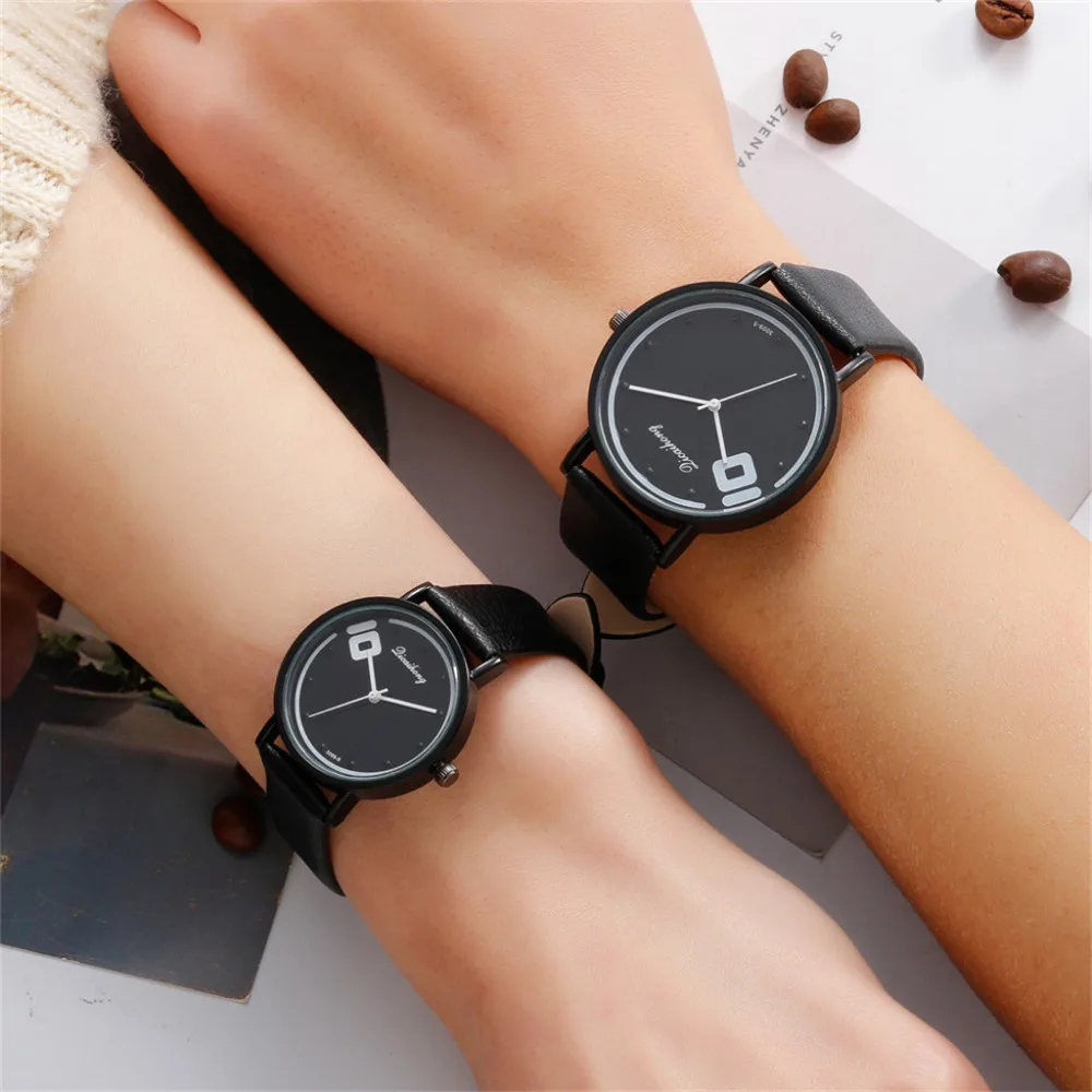 

Women Watches Simple Gradient Dial Leather Strap Watch Unisex Couple Watch Ladies Luxury Quartz Wrist Watch Gift Clock Relogio