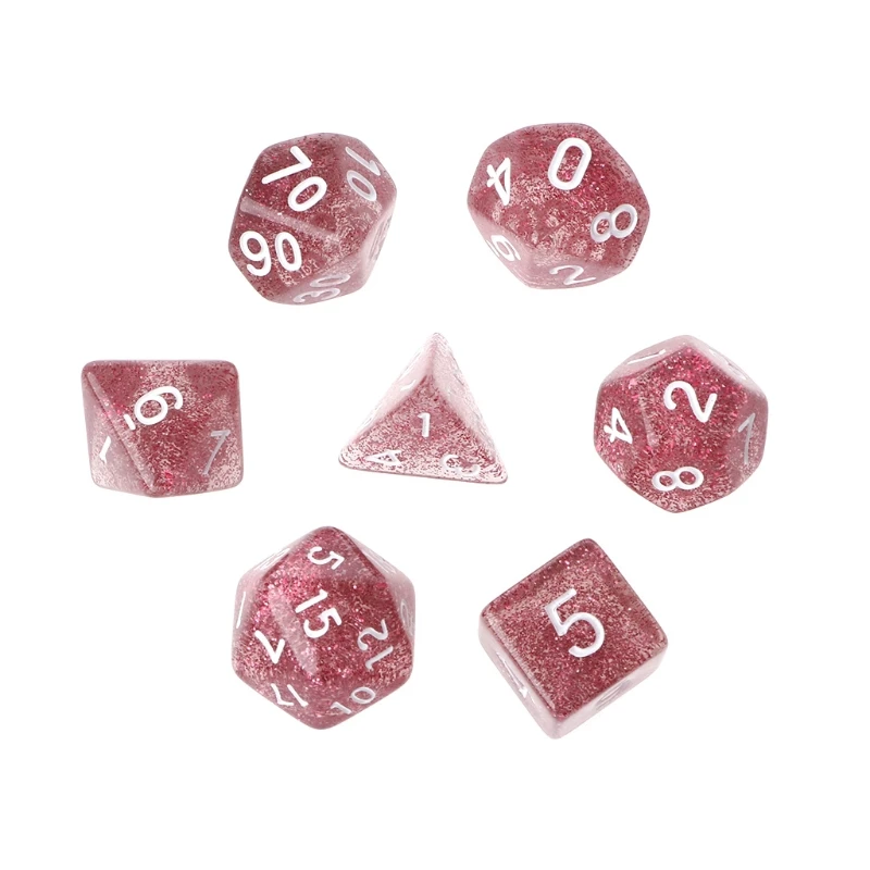 Мерцание многогранные кубики для Дракон Pathfinder D20 D12 D10 D10% D8 D6 D4 7 шт