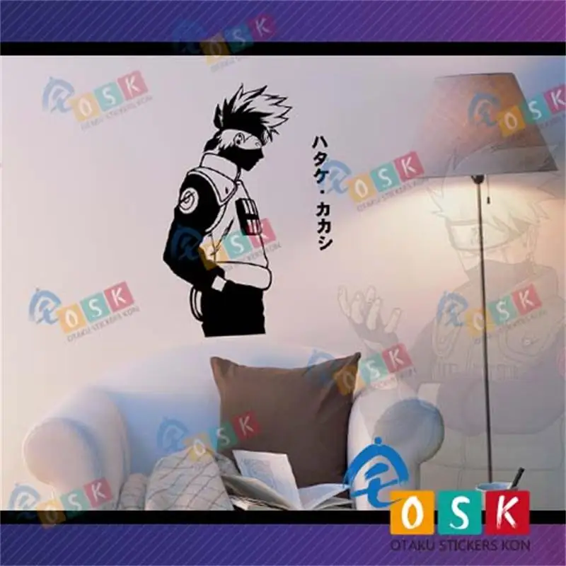 Cartoon game flag wood Kakashi wall stickers Naruto blast pain stickers