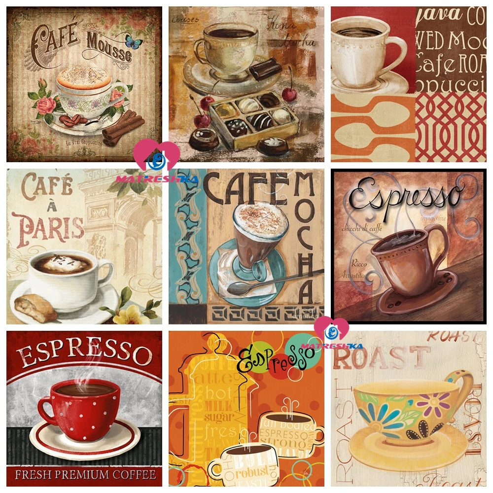 

5d diamond painting new arrivals coffee rhinestone embroidery diamond mosaic sale cross stitch kits foamiran for needlework