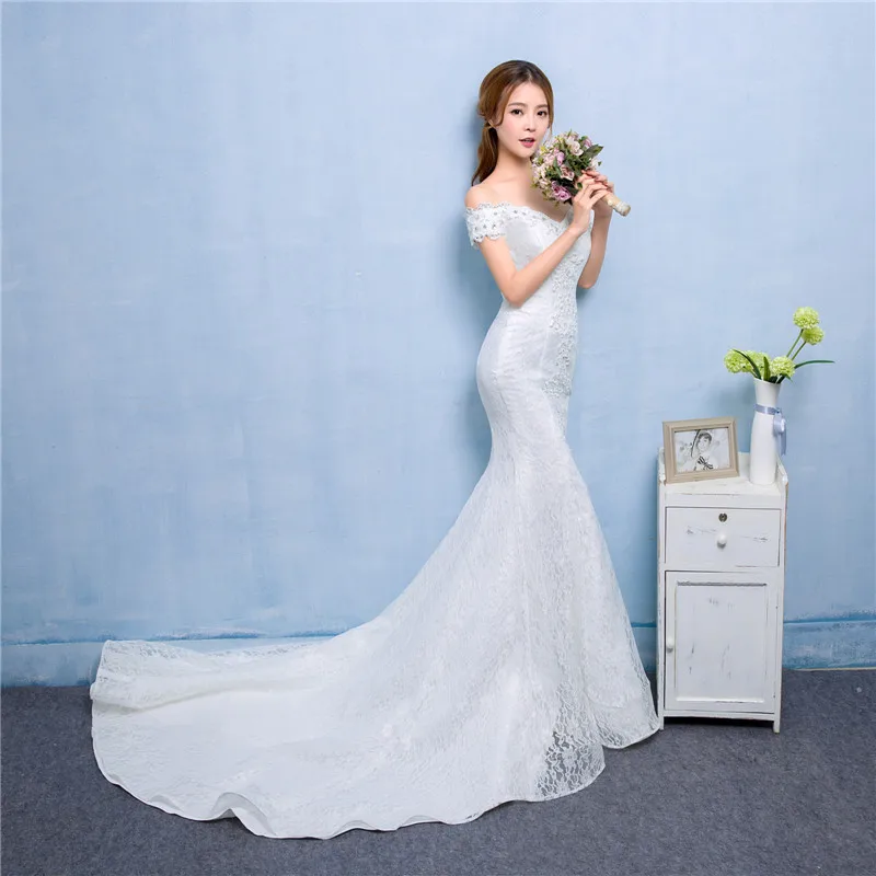 Настоящая фотография, сексуальное свадебное платье с русалочкой и шлейфом,, стиль, корейский стиль, кружева, кристалл, рыбий хвост, невеста, принцесса, estidos de noiva