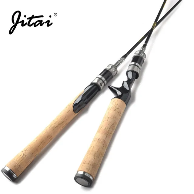 Best Offers JITAI Carbon Fishing Rods Lure Rod Spinning Casting 2 Parts1.8m 602UL Solid Carbon Tip Fishing Tackle Stick Olta Vara De Pesca