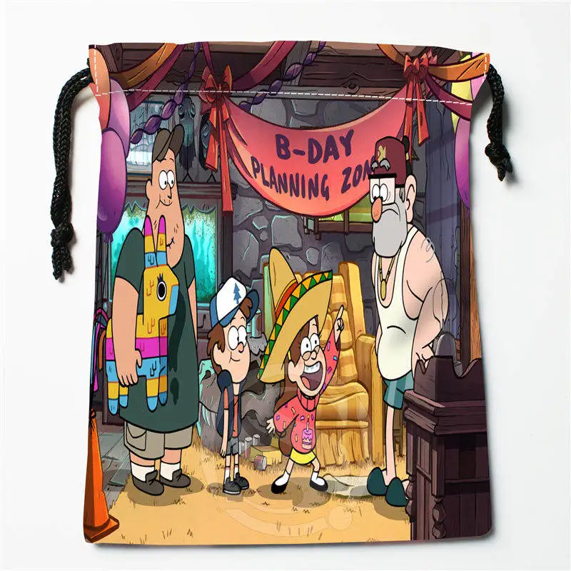 Fl Q180 New Gravity Falls 4 Custom Printed receive bag Bag Compression Type drawstring bags size