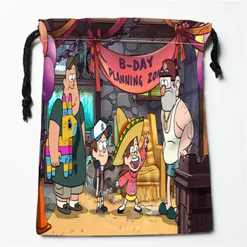 

Fl-Q180 New Gravity Falls -#4 Custom Printed receive bag Bag Compression Type drawstring bags size 18X22cm 711-#Fl180