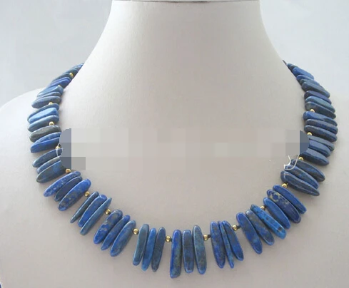 

ddh003008 Beautiful 18" 100% natural lapis lazuli necklace