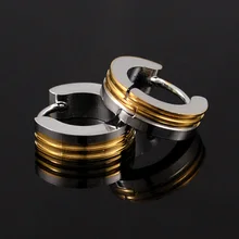 Gold&Silver Plated Punk Modern Jewelry New Trendy Earrings For Men Women Best Gift Classic Unisex Jewelry Wholesale HE1049A