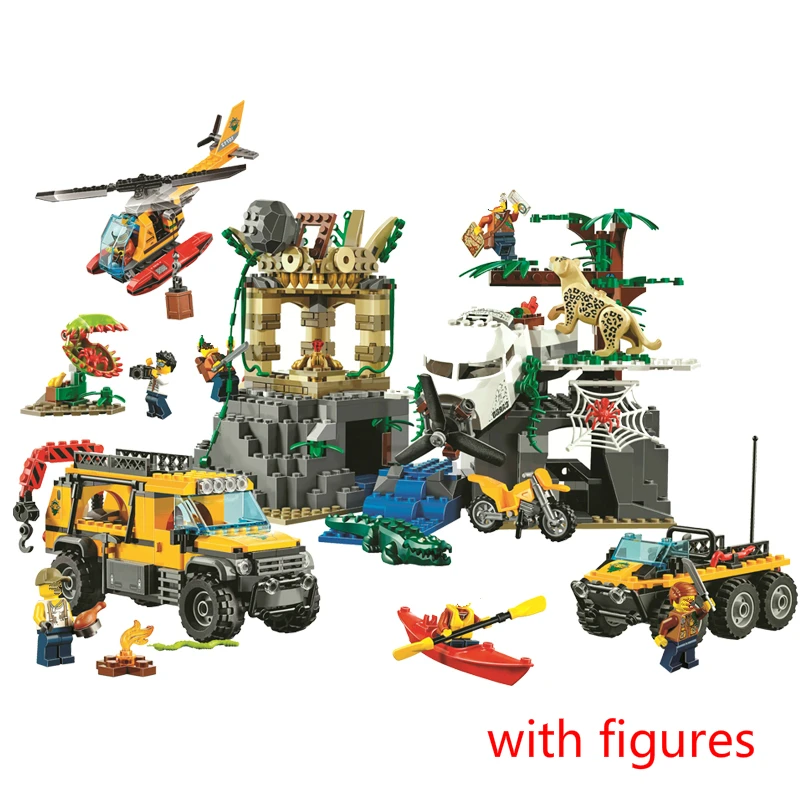 10712 Ungle джунгли разведка сайт строительные блоки игрушки детские подарки города совместимы с городскими джунглями 60161