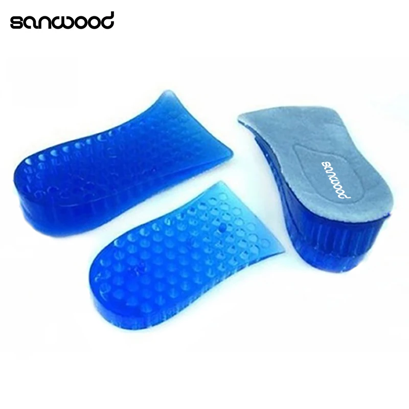Shoe Insoles Heel Insoles Heel Cushion Insole Unisex Gel Silicone Height Increase Insole Memory Foam Arch Support SANWOOD