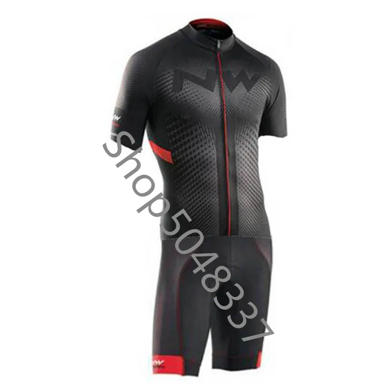 NW триатлон костюм для велоспорта Skinsuit Быстросохнущий короткий рукав Велоспорт Джерси Мужская велосипедная Одежда Майо ciclismo hombre - Цвет: 2