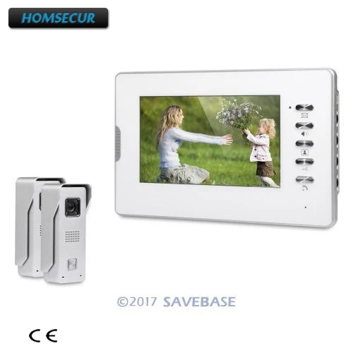 

HOMSECUR Video Door Phone System With User-friendly Design of Mute Mode + 7inch TFT LCD Monitor + CMOS Camera
