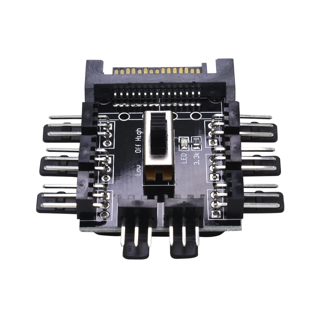 TISHRIC 1 8 3 контактный вентилятор Pwm Sata Molex разветвитель ПК кабель для майнинга 12 В