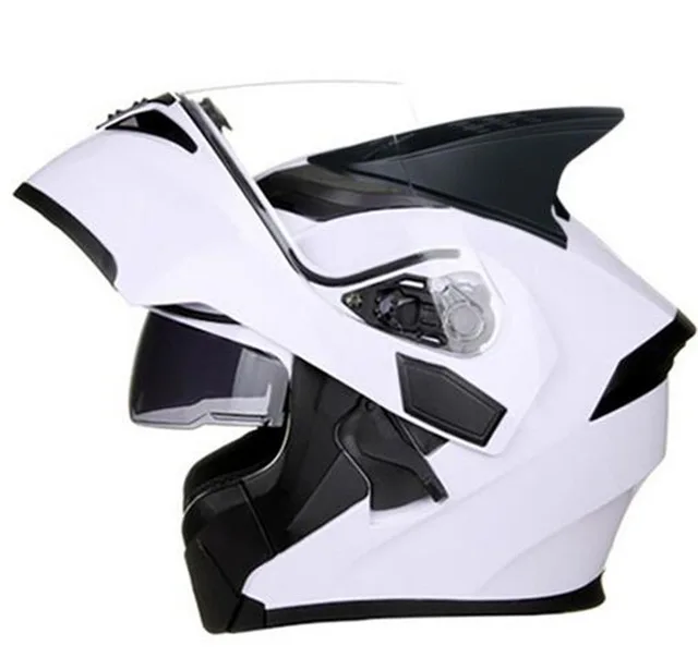 Мотоцикл Jiekai шлем для мужчин Мото шлем с солнцезащитным козырьком внутри мото оснастить мужчин t двойной объектив гоночные Cascos шлемы DOT - Цвет: Фиолетовый