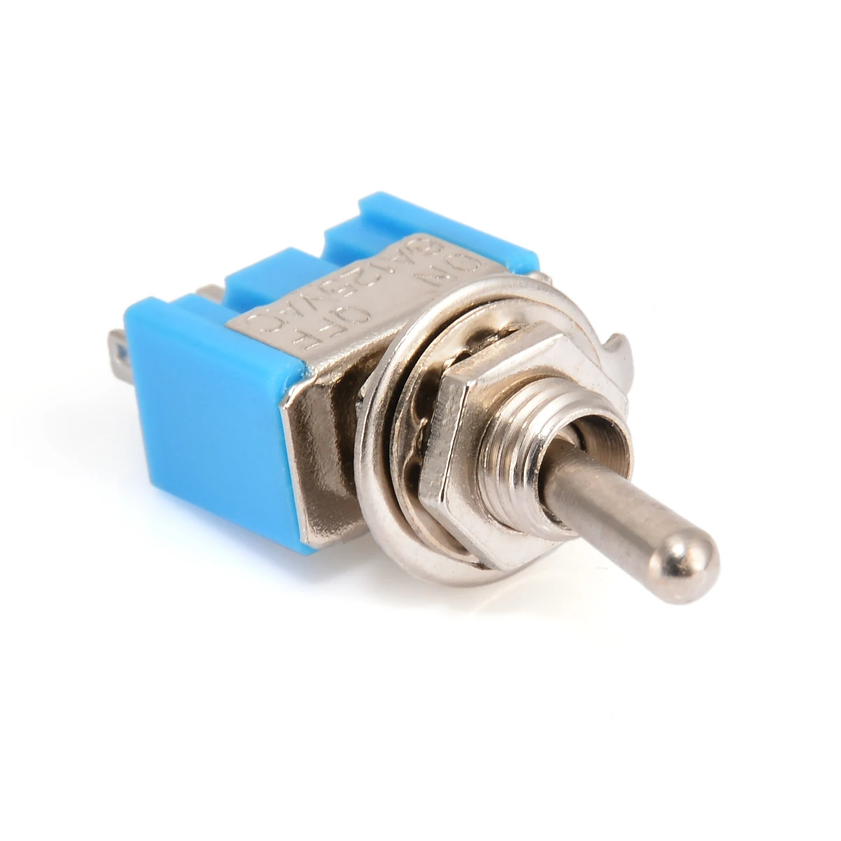 10Pcs/Set Blue SPST Toggle Switch MTS-101 2 Pins ON/OFF 2 Position 6A 250V AC Mini Toggle Switches for Car