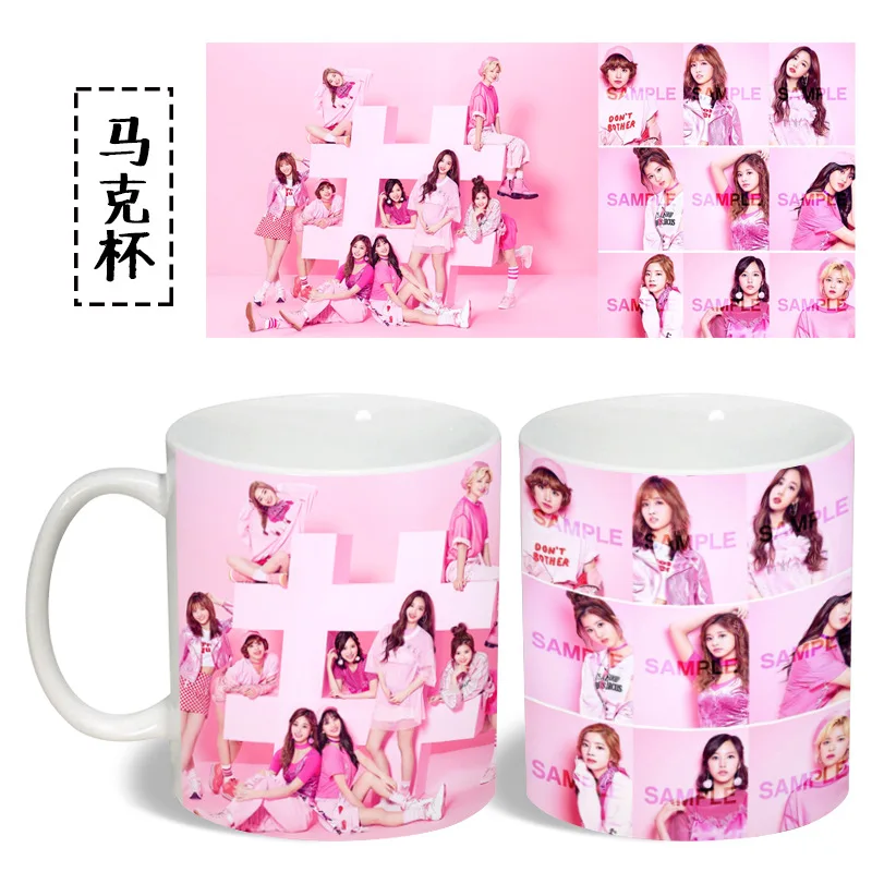 

[MYKPOP]TWICE #Twice Mug Coffee Water Milk Ceramic Cup Creative KPOP Fans Collection SA18061009