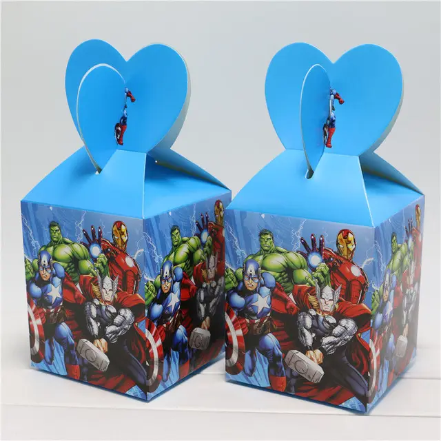 12pcs Lot Avengers Theme Candy Box Kids Birthday Party Supplies 12pcs Lot Avengers Theme Candy Box Kids Birthday Party Supplies Favors Gifts Bag Favor