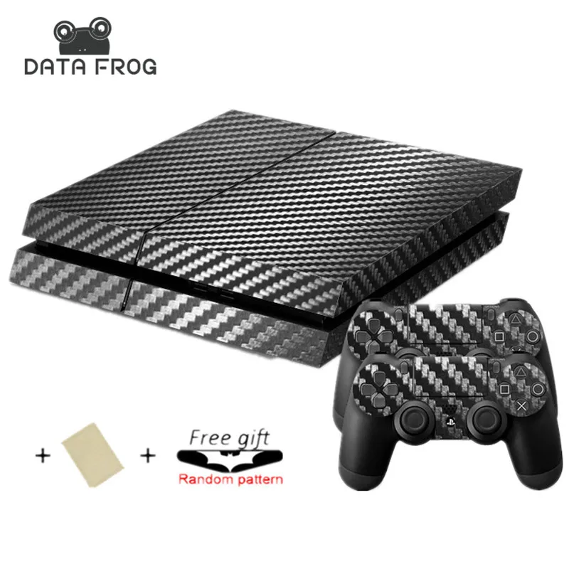 Classical Black Carbon Fiber Decal Skin Ps4 consol